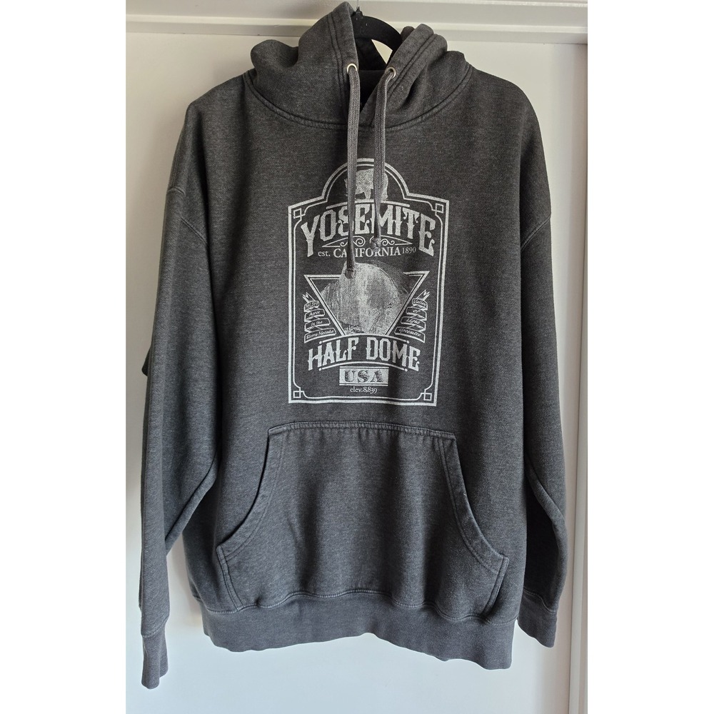 Yosemite Half Dome Hoodie 2XL Dark Grey Pullover Sweatshirt Athleisure Casual